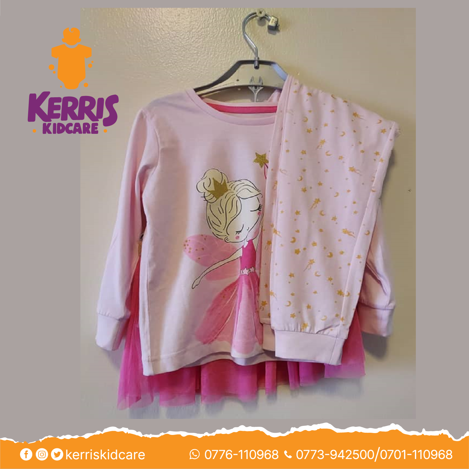 Girls Ballerina Tutu Pyjama Set